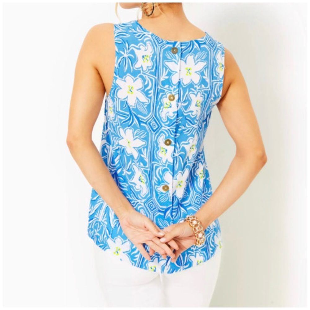 *final Iona sleeveless button back top